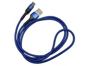 rychlonabijeci kabel usb c 5a modry blue opleteny