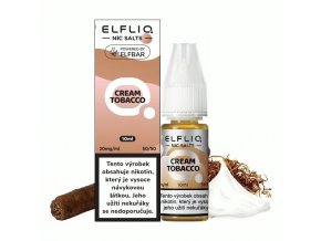 Elf Bar Elfliq - Salt e-liquid - Cream Tobacco - 10ml - 20mg, produktový obrázek.