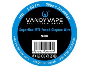 Vandy Vape Superfine MTL Fused Clapton odporový drát Ni80 3m