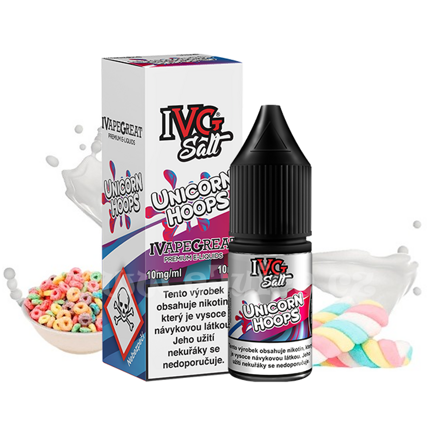 E-liquid IVG Salt 10ml / 10mg: Unicorn Hoops (Cereálie s marshmallow)