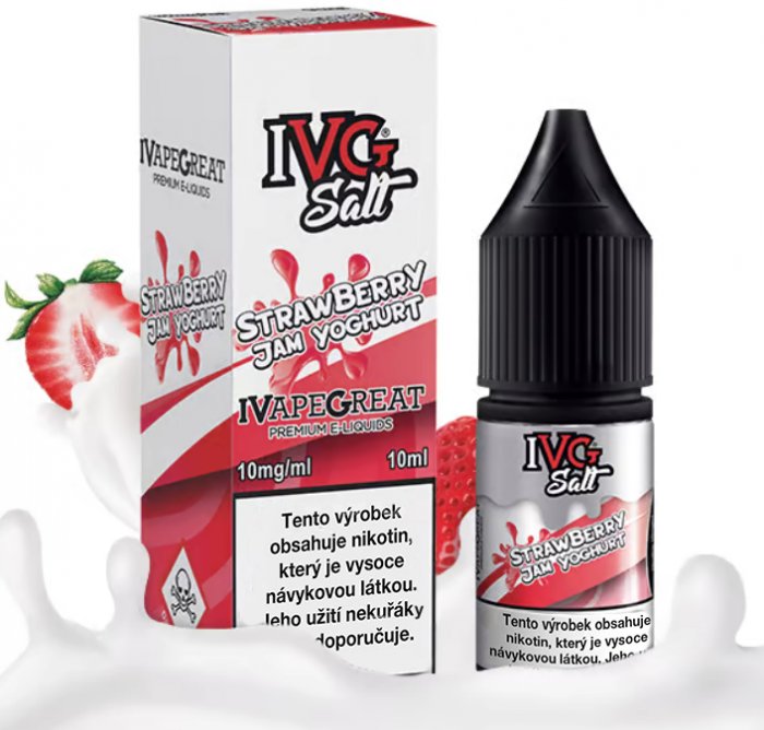 IVG Liquid I VG SALT Strawberry Jam Yoghurt 10ml - 20mg