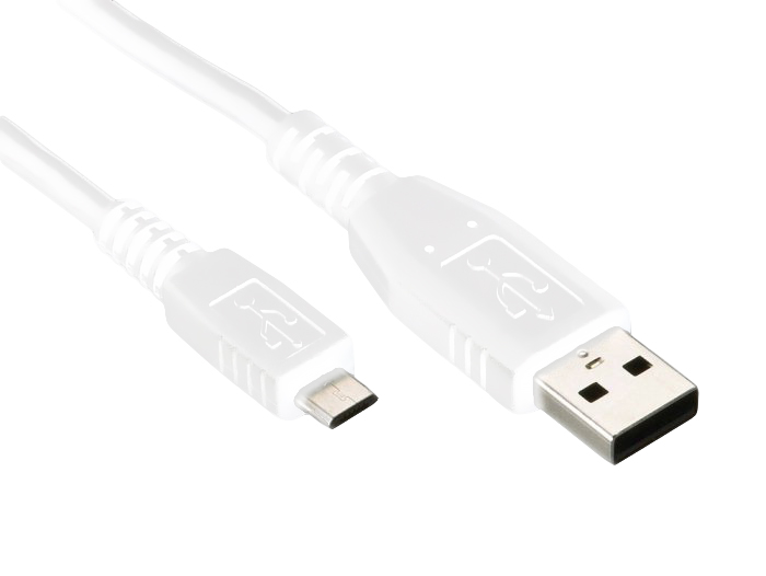 Microcig Univerzální USB-MICRO USB kabel bílý