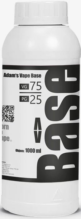 Adams Vape Chemická směs Adam's Vape Base 1000ml VG75-PG25 0mg