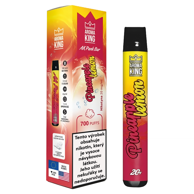 Aroma King AK Pank Bar Pineapple Lemon 20 mg 700 potáhnutí 1 ks