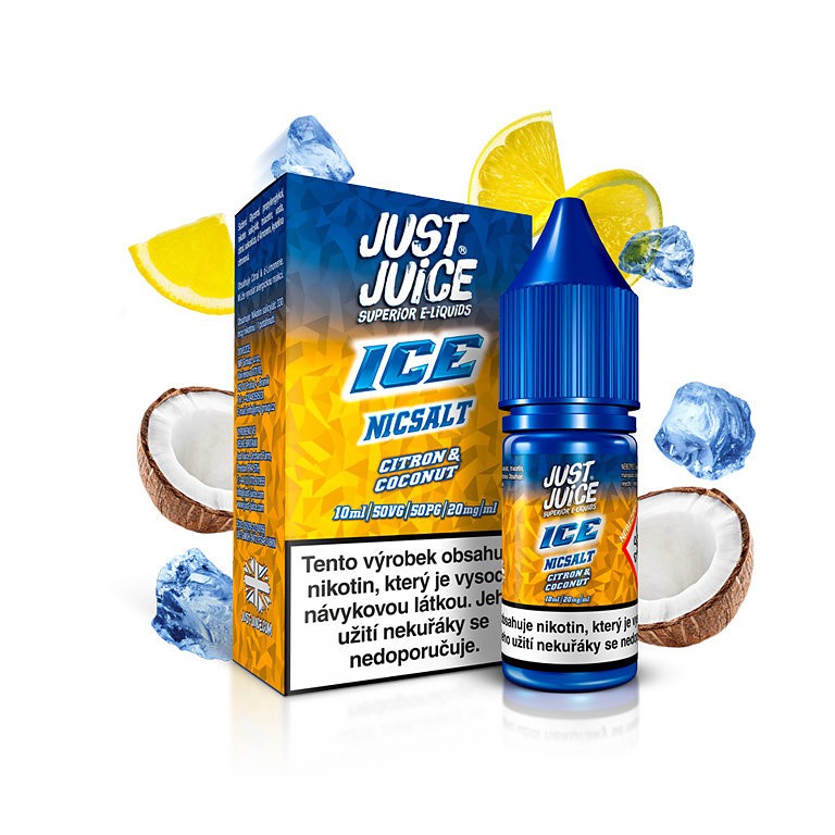 Just Juice Salt - E-liquid - ICE Citron & Coconut (Ledový citrón s kokosem) - 20mg