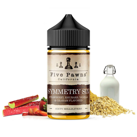 Příchuť Five Pawns Original S&V: Symmetry Six (Jahoda s rebarborou a grahamovou sušenkou) 20ml