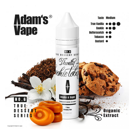 Adams Vape Příchuť True Dessert Series S&V: Vanilla Cookie Tobacco (Vanilkový tabák se sušenkami a custardem) 12ml