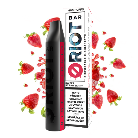 Riot Bar Sweet Strawberry 20 mg 600 potahnutí 1 ks