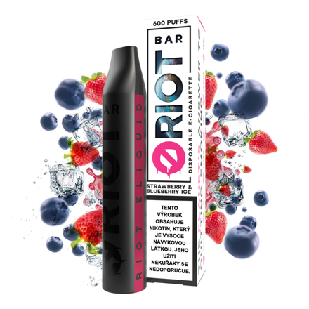 Riot Bar Strawberry Blueberry Ice 10 mg 600 potahnutí 1 ks