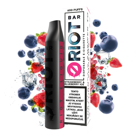 Riot Bar Strawberry Blueberry Ice 20 mg 600 potahnutí 1 ks