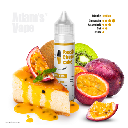 Příchuť Adams vape S&V: Passion Cheesecake (Cheesecake s marakujou a kiwi) 12ml