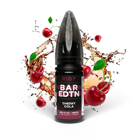 E-liquid Riot BAR EDTN Salt 10ml / 20mg: Cherry Cola (Třešňová cola)