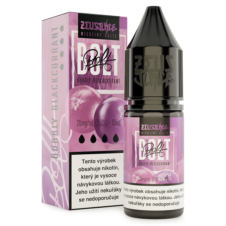 Zeus Juice BOLT Salt Bubbly Blackcurrant 20mg 10ml 1 ks