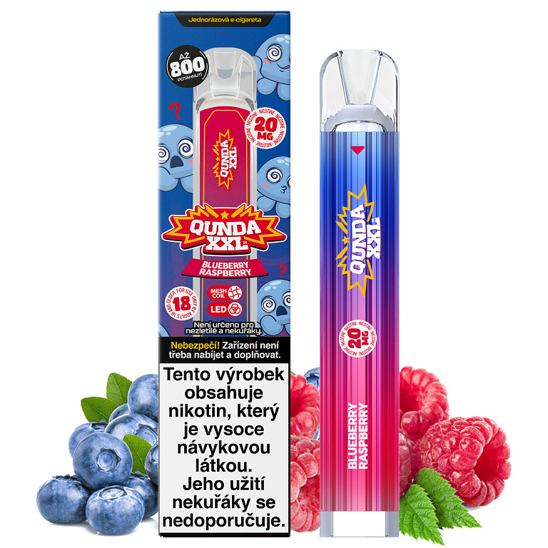 Qunda XXL Blueberry Rasberry 20 mg 800 potáhnutí 1 ks