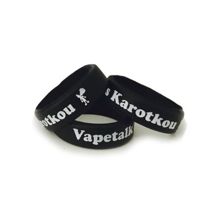 Karotka Dekorativní silikonový kroužek 22mm - Vapetalk s Karotkou (Černý)