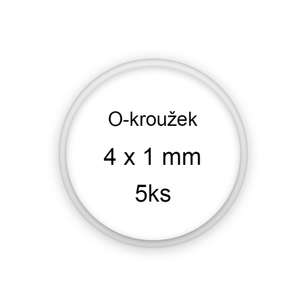 Microcig Sada O-kroužků / těsnění 4x1 mm (5ks)