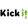 Kickit logo série příchutí s moderním designem černé a zelené barvy pro elektronické cigarety