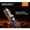Vape mod Geekvape Aegis Solo 3 s pamětí pro 5 nastavení výkonu od 20 do 100 wattů na oranžovém pozadí