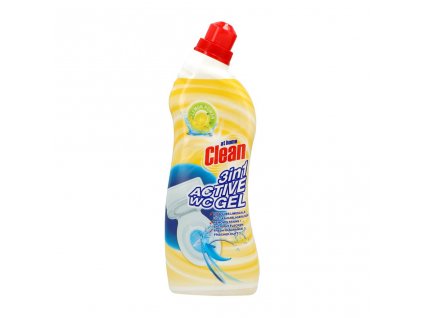 10797 at home clean active gel wc gel na myti wc 750ml lemon zluty 8718924871867