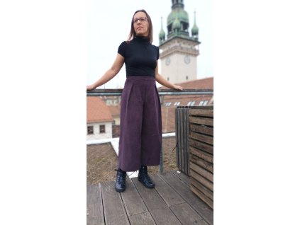 Culottes z hrubšího manšestru