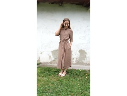 Košilové šaty dlouhé, různé barvy