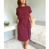 Šaty BASIC z mušelínu midi délka s kapsami
