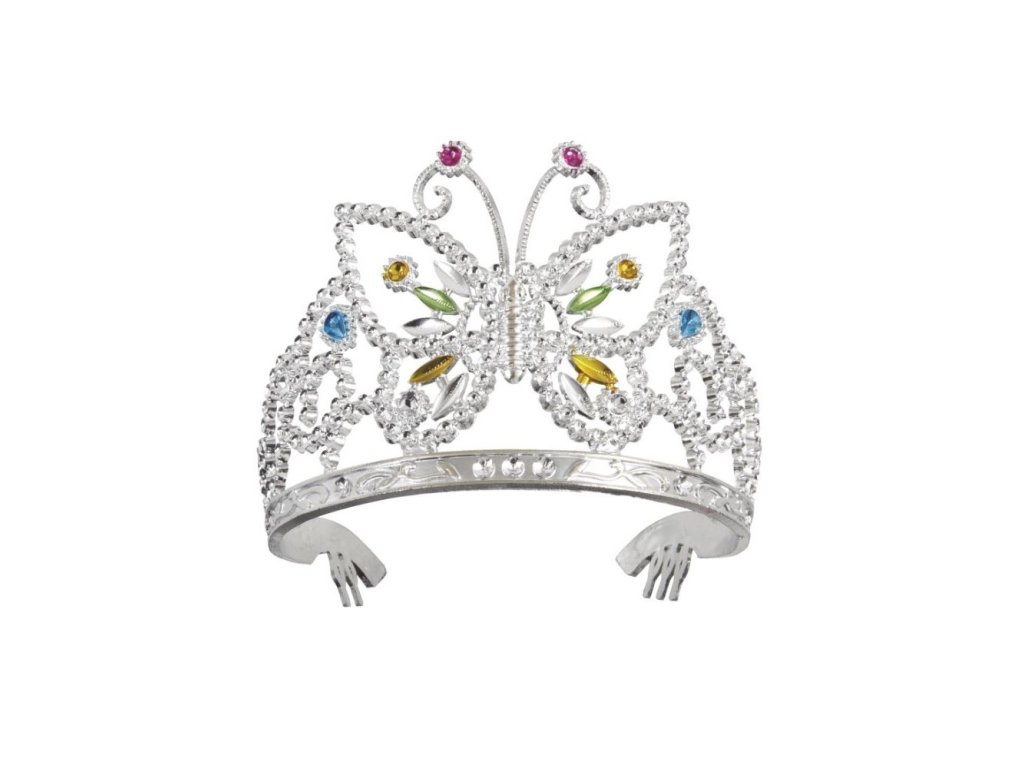 tiara coroncina a farfalla con gioielli tagliaunica