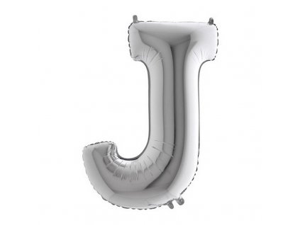Písmeno 102cm, stříbrné J