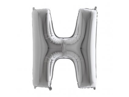 Písmeno 102cm, stříbrné H