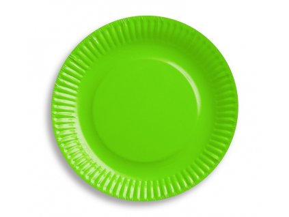 Papírové talíře zelené 18cm, 6ks