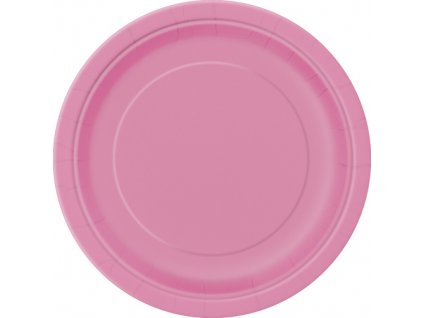 Papírové talíře růžové 18cm, 6ks