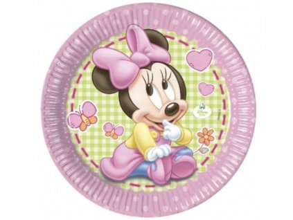 Papírové talíře Minnie Baby, 23cm, 8ks