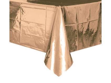 Plastový ubrus, lesklý rose gold
