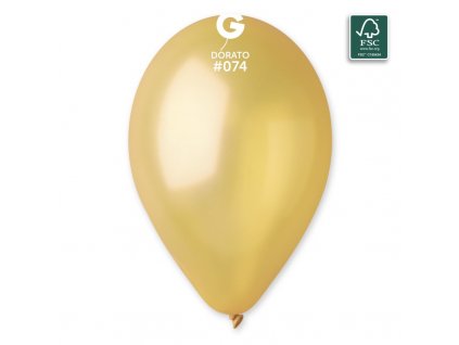Latexový metalický balónek 28cm, 074 bronzový
