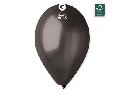 Latexový metalický balónek 28cm, 065 černý