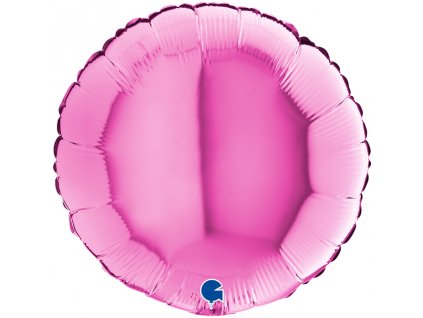 Fóliový balónek kruh 46cm, fuchsia