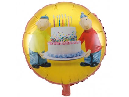 Fóliový balónek kruh 45cm, Pat a Mat
