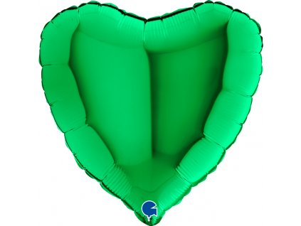 Fóliový balónek srdce 46cm, zelené