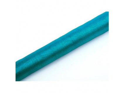 Organza 36cm x 9m, tyrkysová