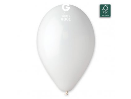 Latexový balónek 26cm, 001 bílý 100ks