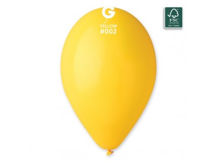Latexový balónek 26cm, 002 žlutý 100ks