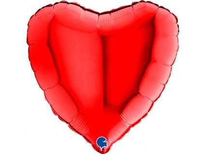 Fóliový balónek srdce 46cm, červené