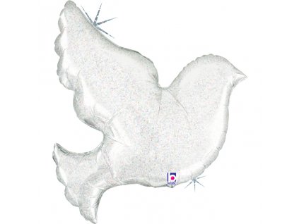 Fóliový balonek 79cm, Perleťová holubička