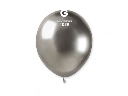 Latexový chromový balónek 13cm, 089 stříbrný