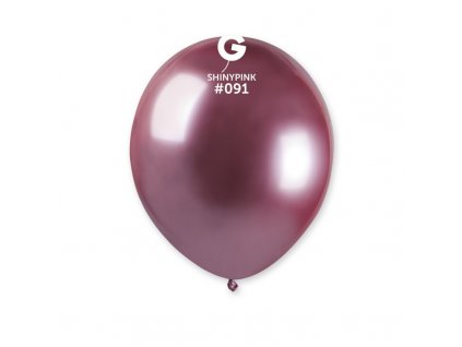 Latexový chromový balónek 13cm, 091 růžový