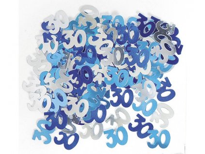 Konfety fóliové, číslo 30 modré