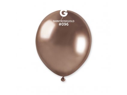 Latexový dekorační chromový balónek 13cm, 096 rose gold