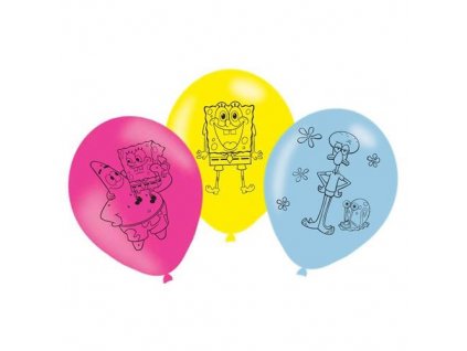Latexový balónek 28cm, Sponge Bob