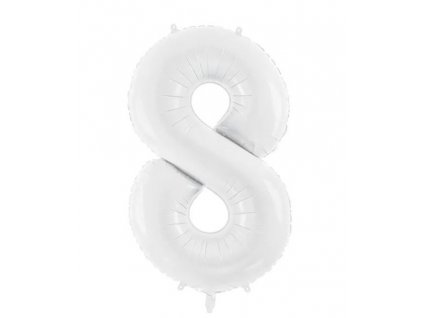Fóliové číslice 86cm, bílá 8