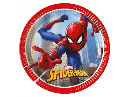 Papírové talíře Spiderman (Crime Frighter) 20cm, 8ks